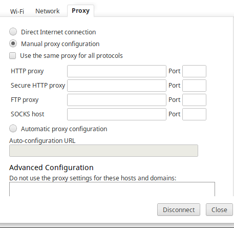 proxy settings